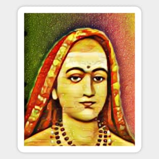 Adi Shankara Snow Portrait | Adi Shankara Artwork 15 Magnet